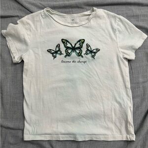 H&M Kids Butterfly tie dye short sleeve shirt